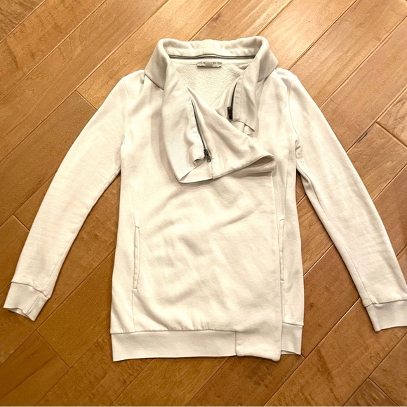 All Saints Dahlia Sweatshirt Cardigan Size Small Color Nude Stone - Picture 4 of 9